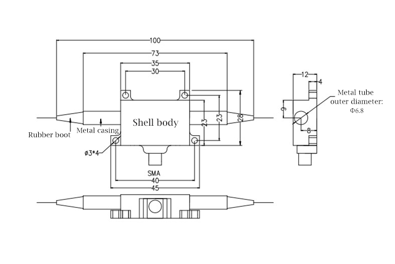 622nm 300MHz Fiber Coupled AOM Acousto-optic Device